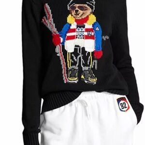 Polo Ralph Lauren Polo Bear Ski Black Sweater Small